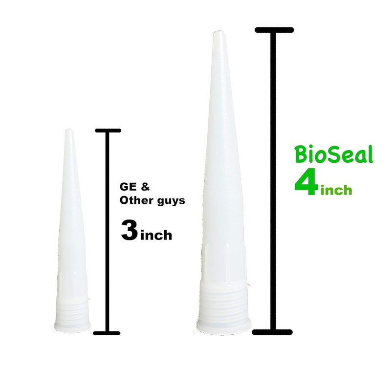ZERED White BioSeal All Purpose Acrylic Latex Silicone Caulk -PAINTABLE- White Silicone Caulk 10.1oz Tube (25) - Image 3